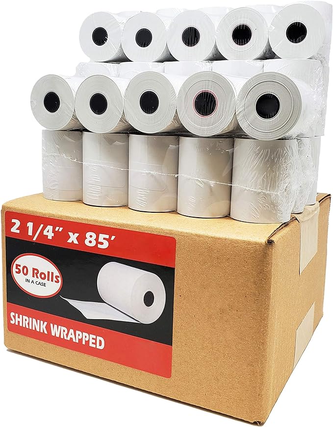 2 1/4" x 85' Thermal Receipt Paper ( 50 Rolls ) (21485-50)