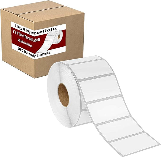 2" x 1" Thermal Perforated Shipping Labels, FBA Shipping ( 1 ROLL = 1200 Labels ) (21-1-1200)